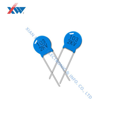 Goede prijs Keramische Hoogspanningsporseleinen Condensator 103M/2KV 10NF 2000V P7.5MM Blauw online