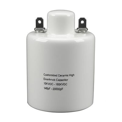 Gepersonaliseerde keramische hoogspanningsdeurknopcapacitor 10KVDC-150KVDC 140pF-20000pF met 10% capaciteitsnauwkeurigheid
